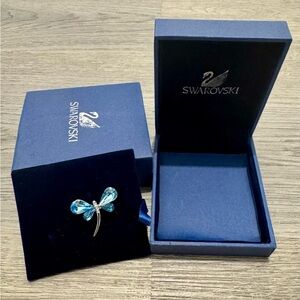 Swarovski Aquamarine Dragonfly Brooch